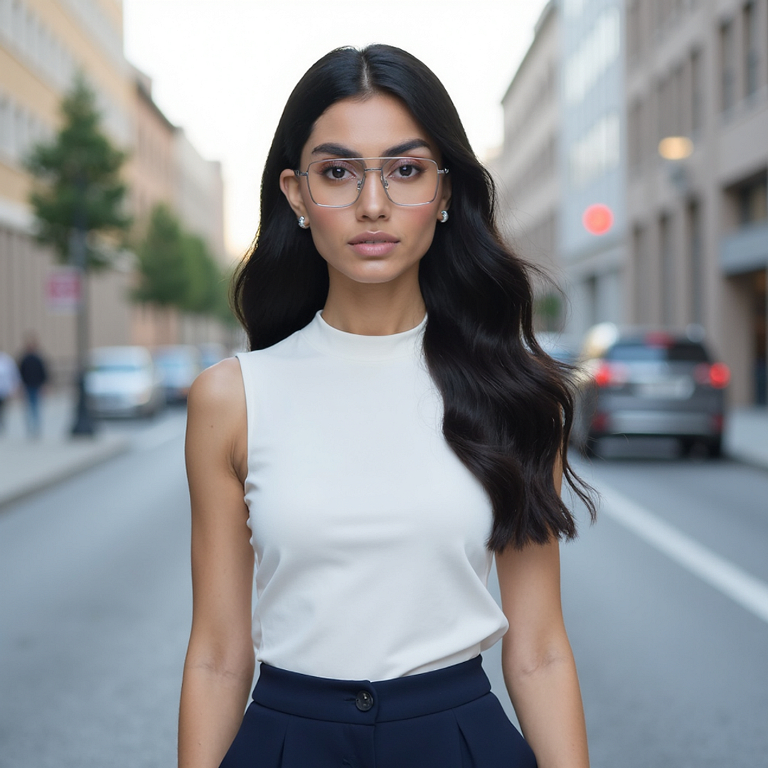 Vincent Chase Online Silver Full Rim Rectangle right side