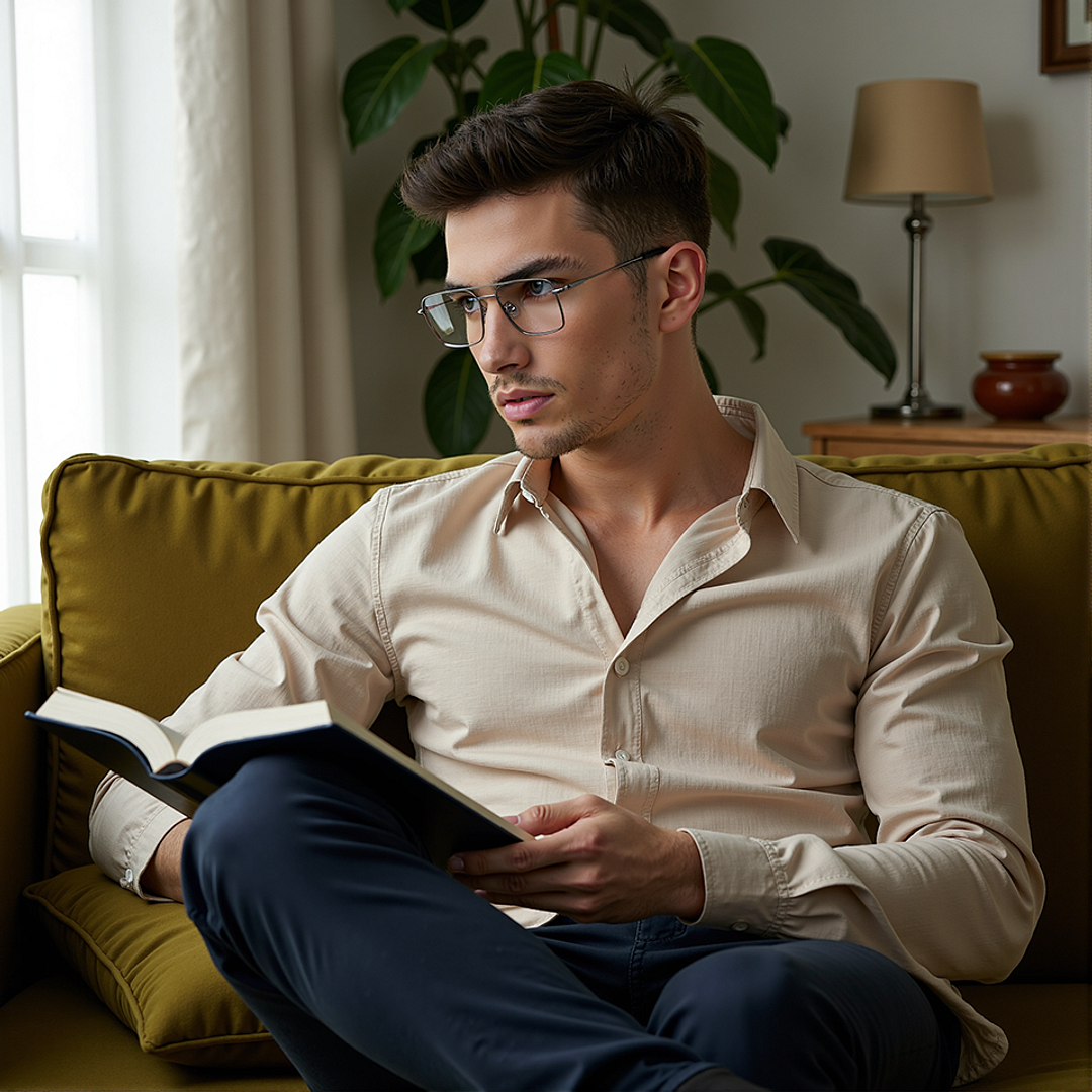 Vincent Chase Online Silver Full Rim Rectangle left side