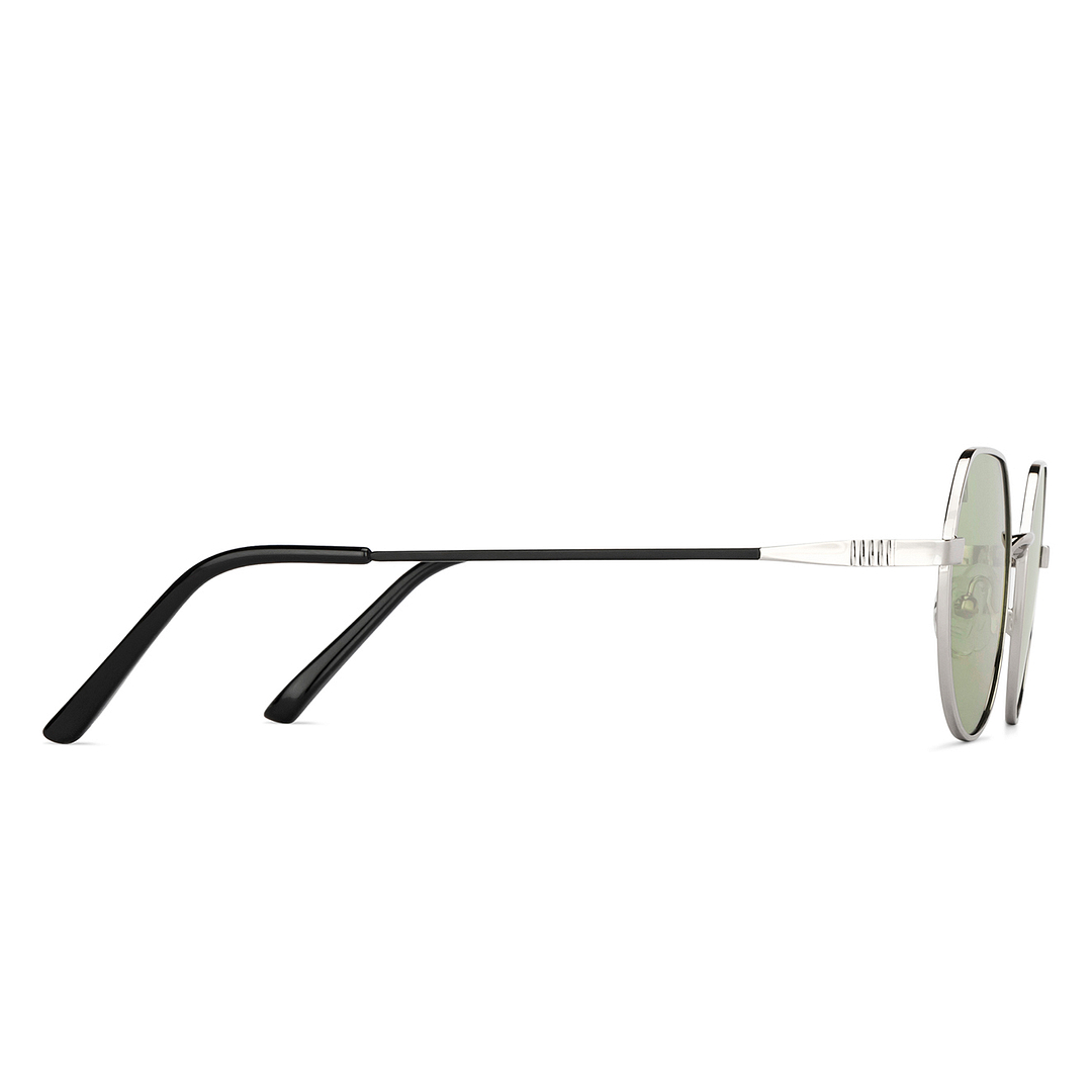 Vincent Chase Online Silver Full Rim Geometric left side
