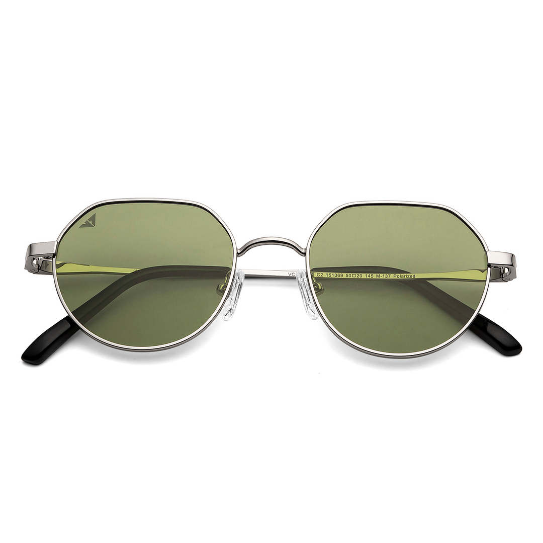 Vincent Chase Online Silver Full Rim Geometric left side