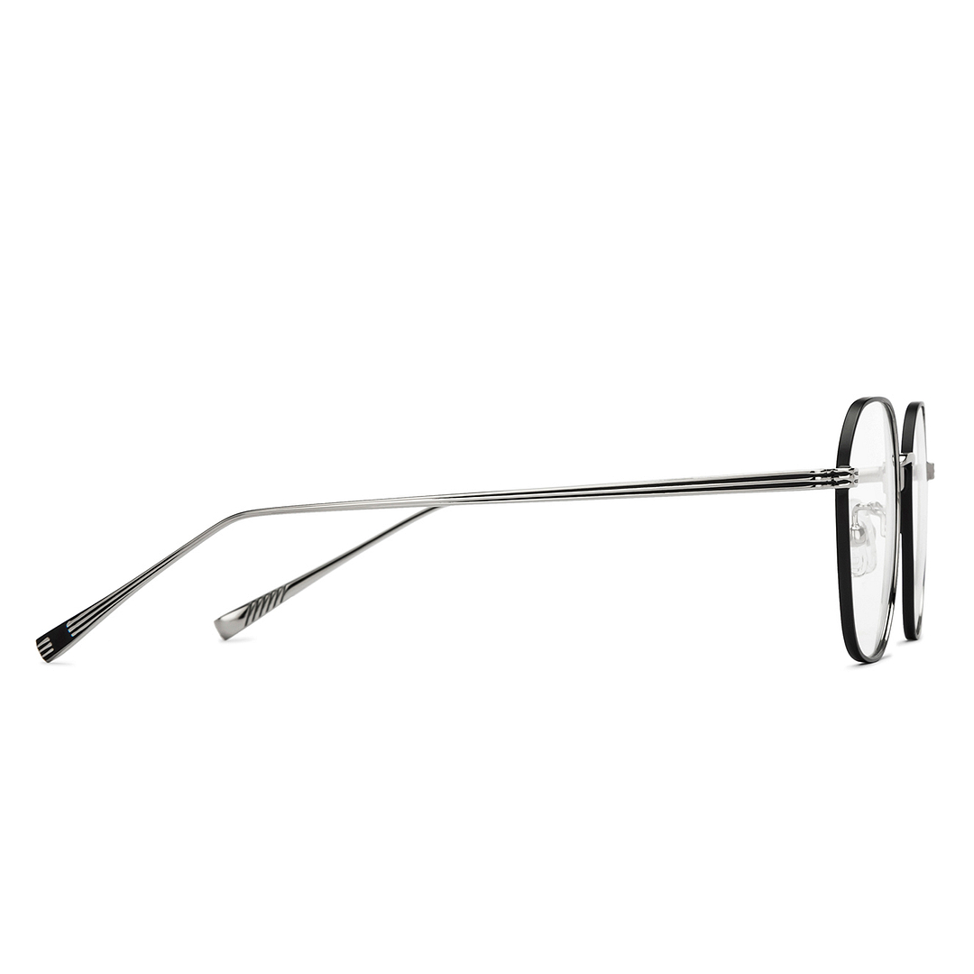 Vincent Chase Silver Full Rim Round left side