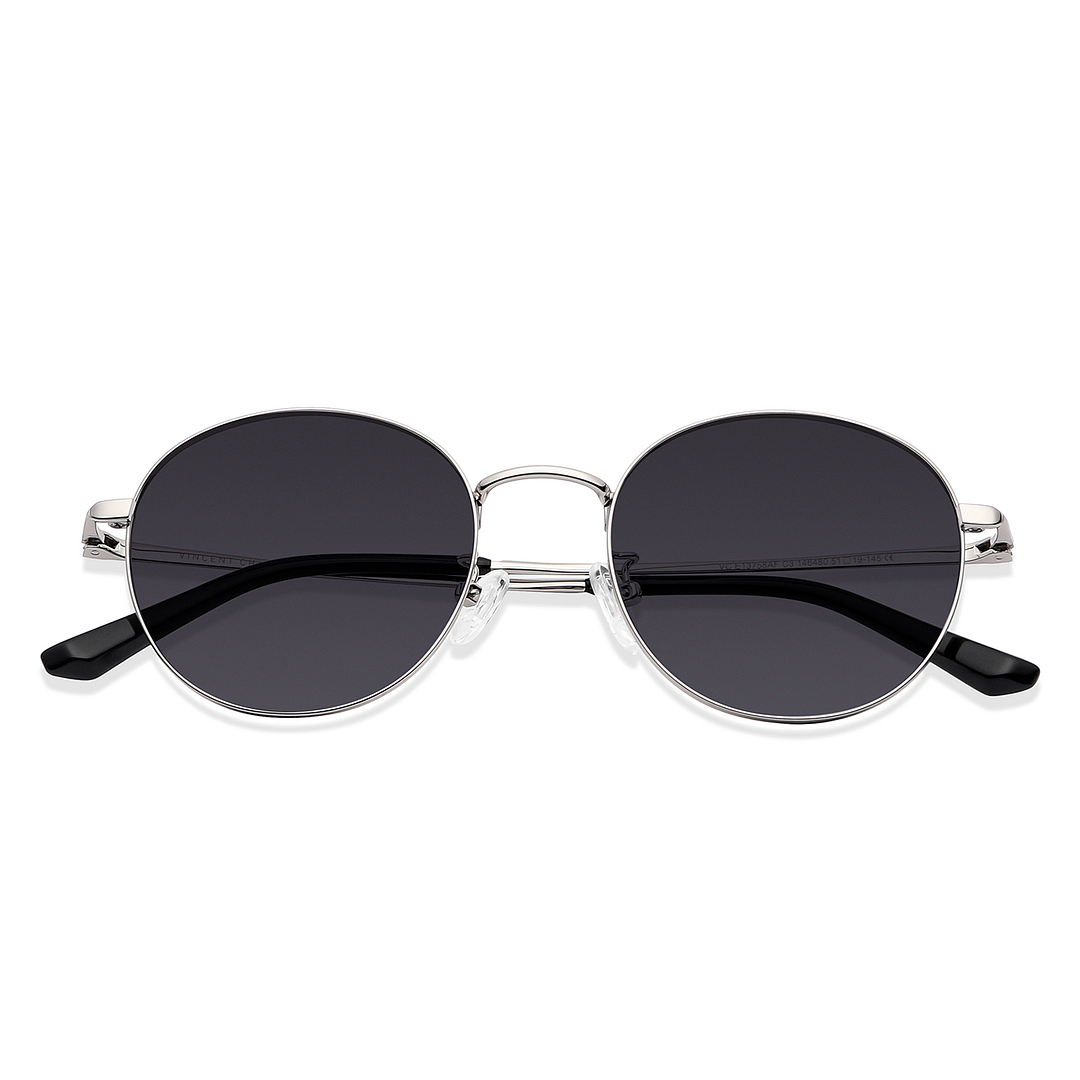 Vincent Chase Online Silver Full Rim Round left side