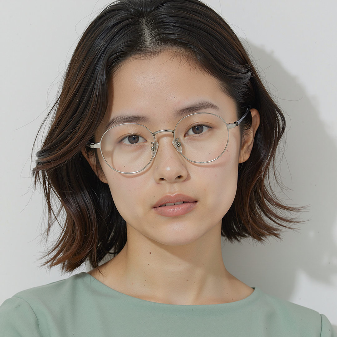 Vincent Chase Online Silver Full Rim Round left side