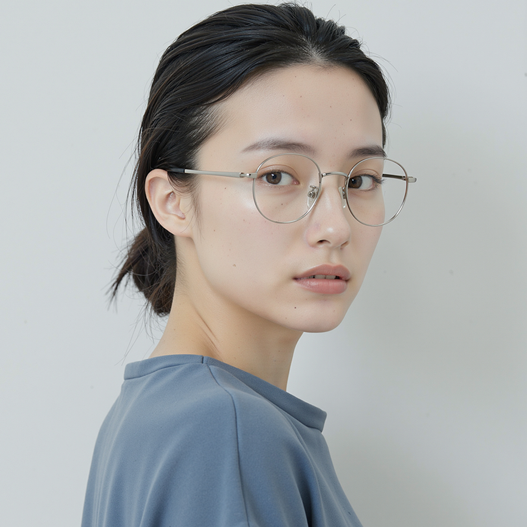 Vincent Chase Online Silver Full Rim Round right side