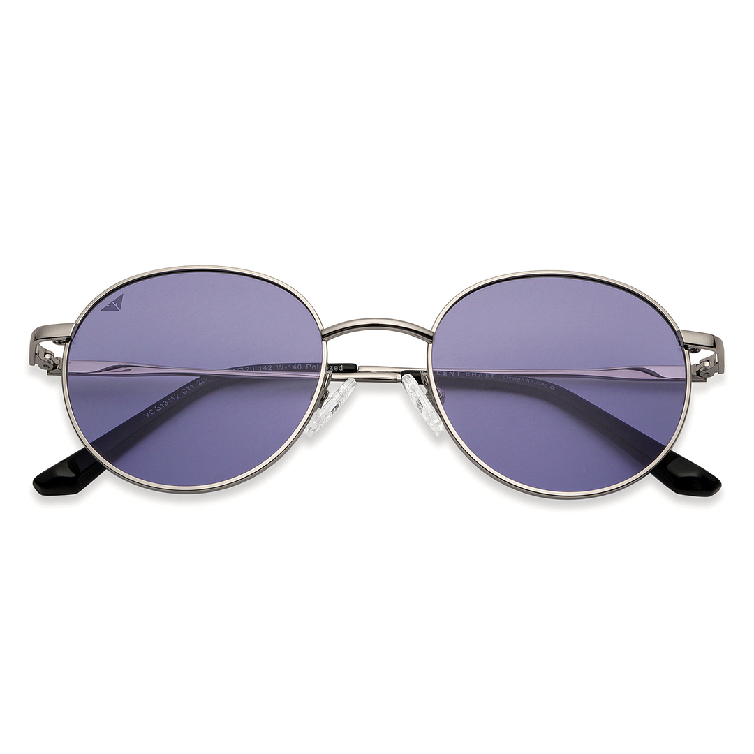 Vincent Chase Online Silver Full Rim Round left side