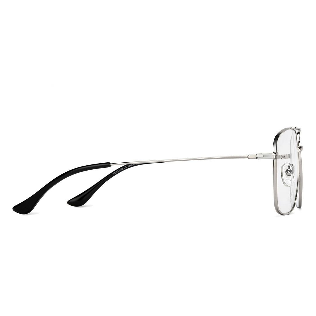 Vincent Chase Silver Full Rim Square left side