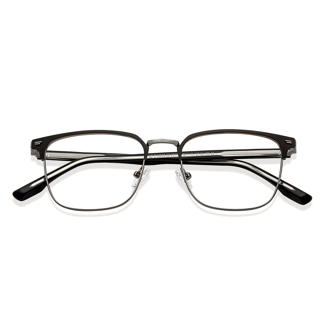 Vincent Chase Silver Full Rim Square left side