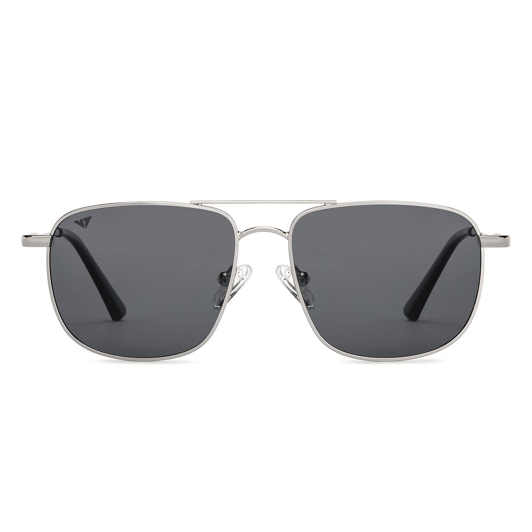 Vincent Chase Polarized Silver Full Rim Rectangle left side