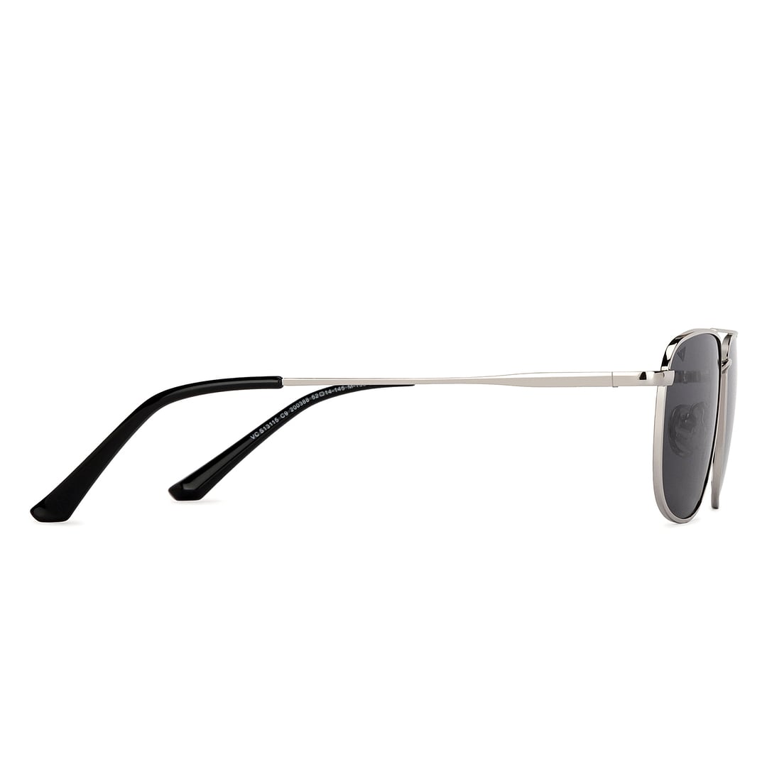 Vincent Chase Polarized Silver Full Rim Rectangle left side