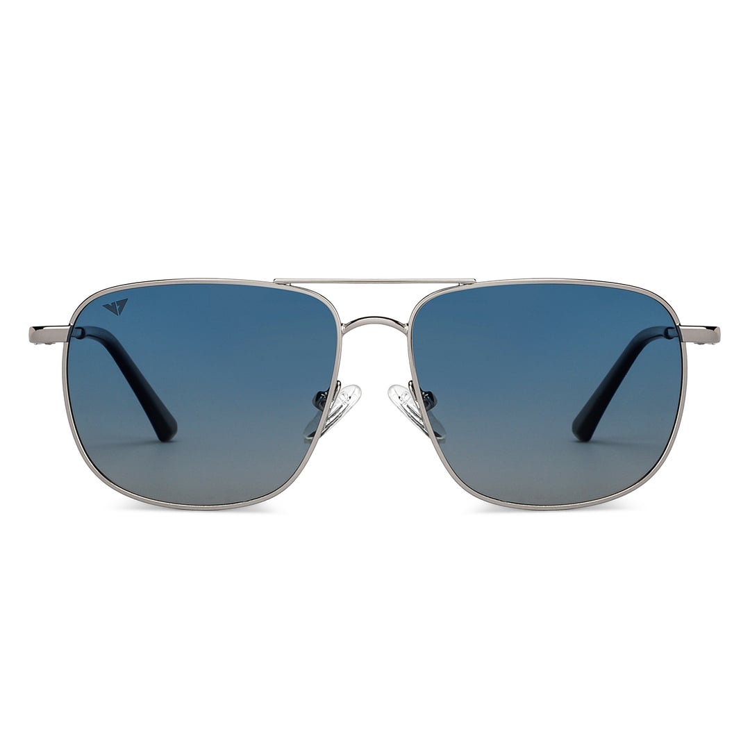 Vincent Chase Polarized Silver Full Rim Square left side