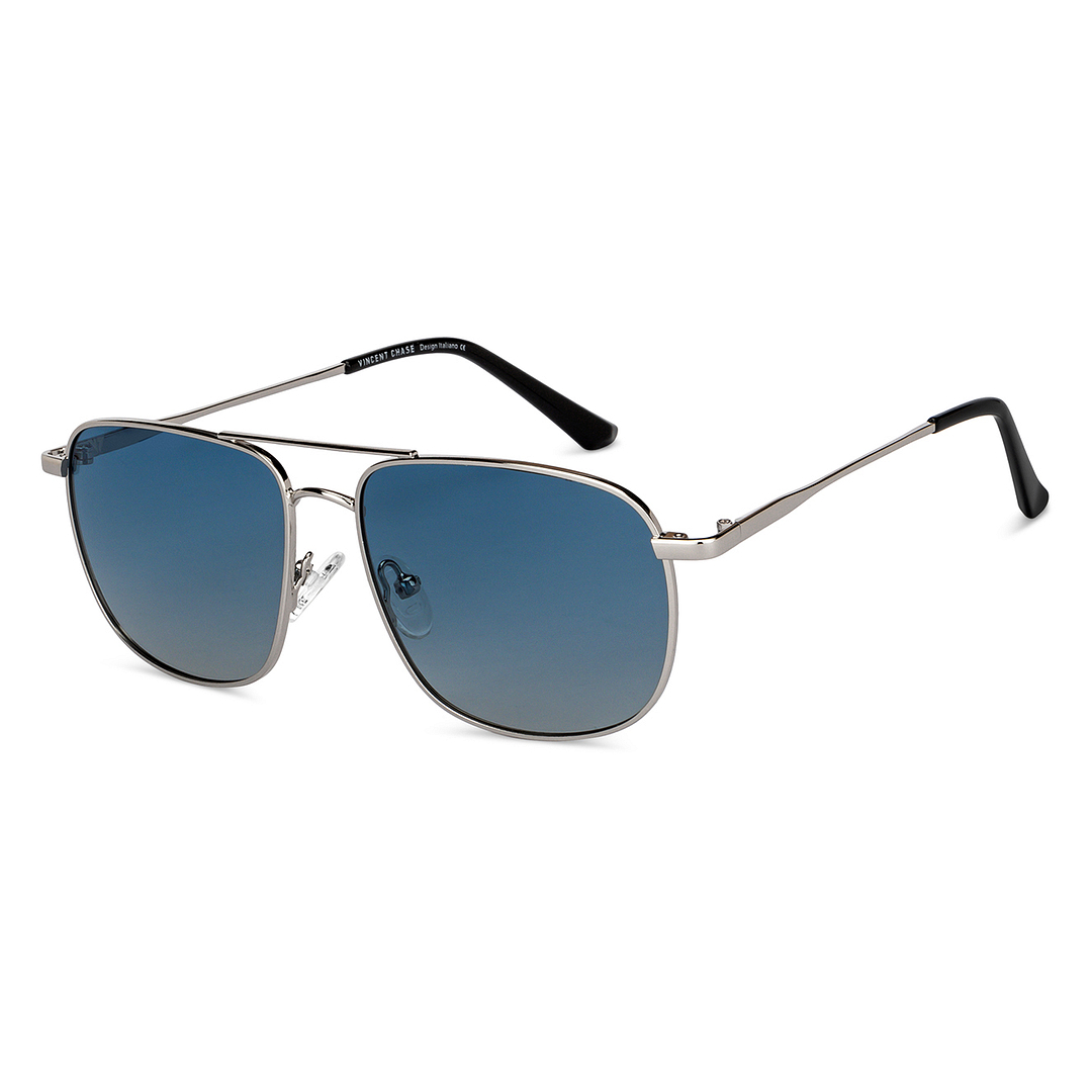 Vincent Chase Polarized Silver Full Rim Square right side