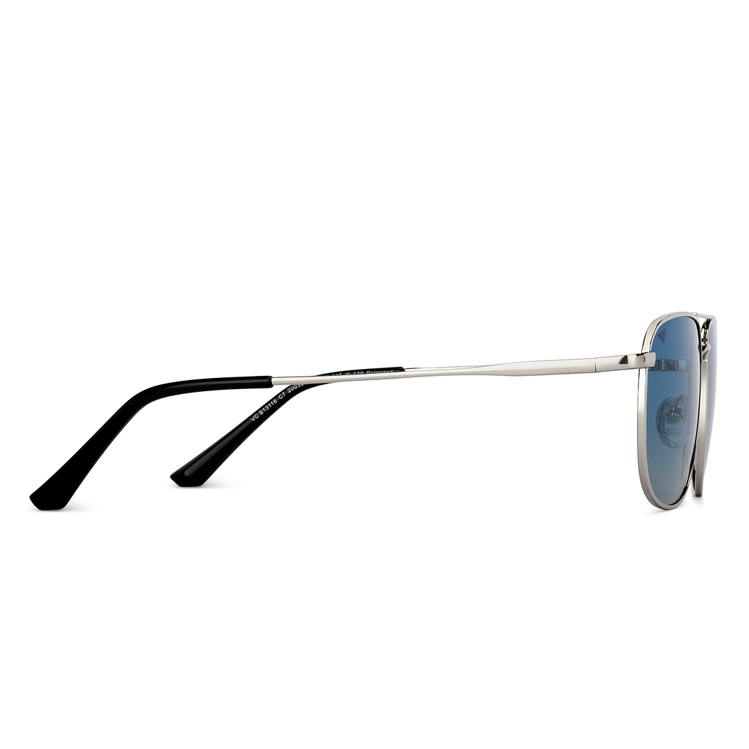 Vincent Chase Polarized Silver Full Rim Square left side