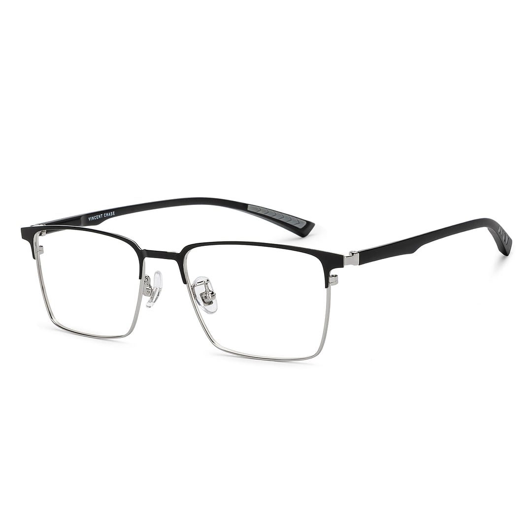 Vincent Chase Online Silver Full Rim Rectangle left side