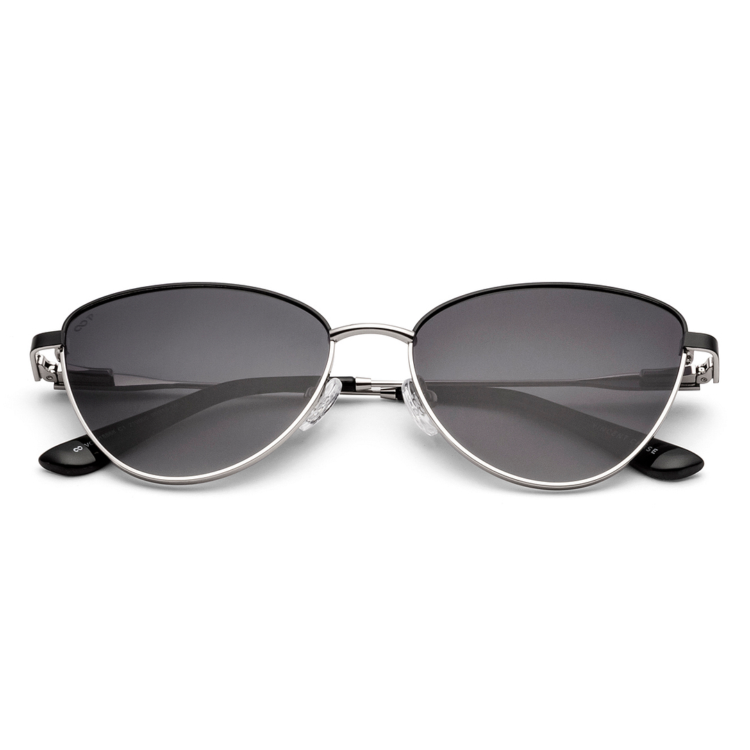 Vincent Chase Polarized Silver Full Rim Cat Eye left side