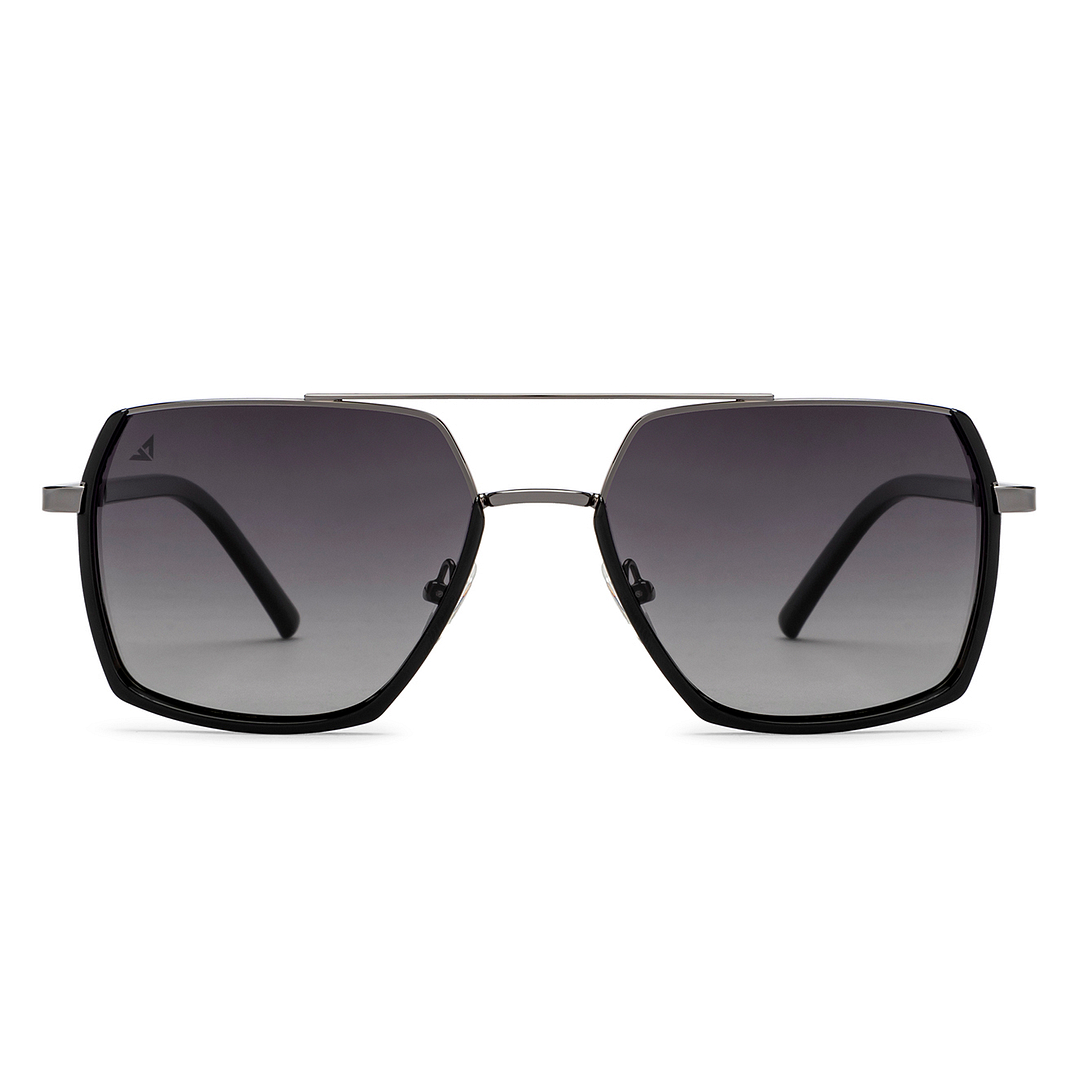 Buy Silver Black Grey Gradient Full Rim Geometric Vincent Chase