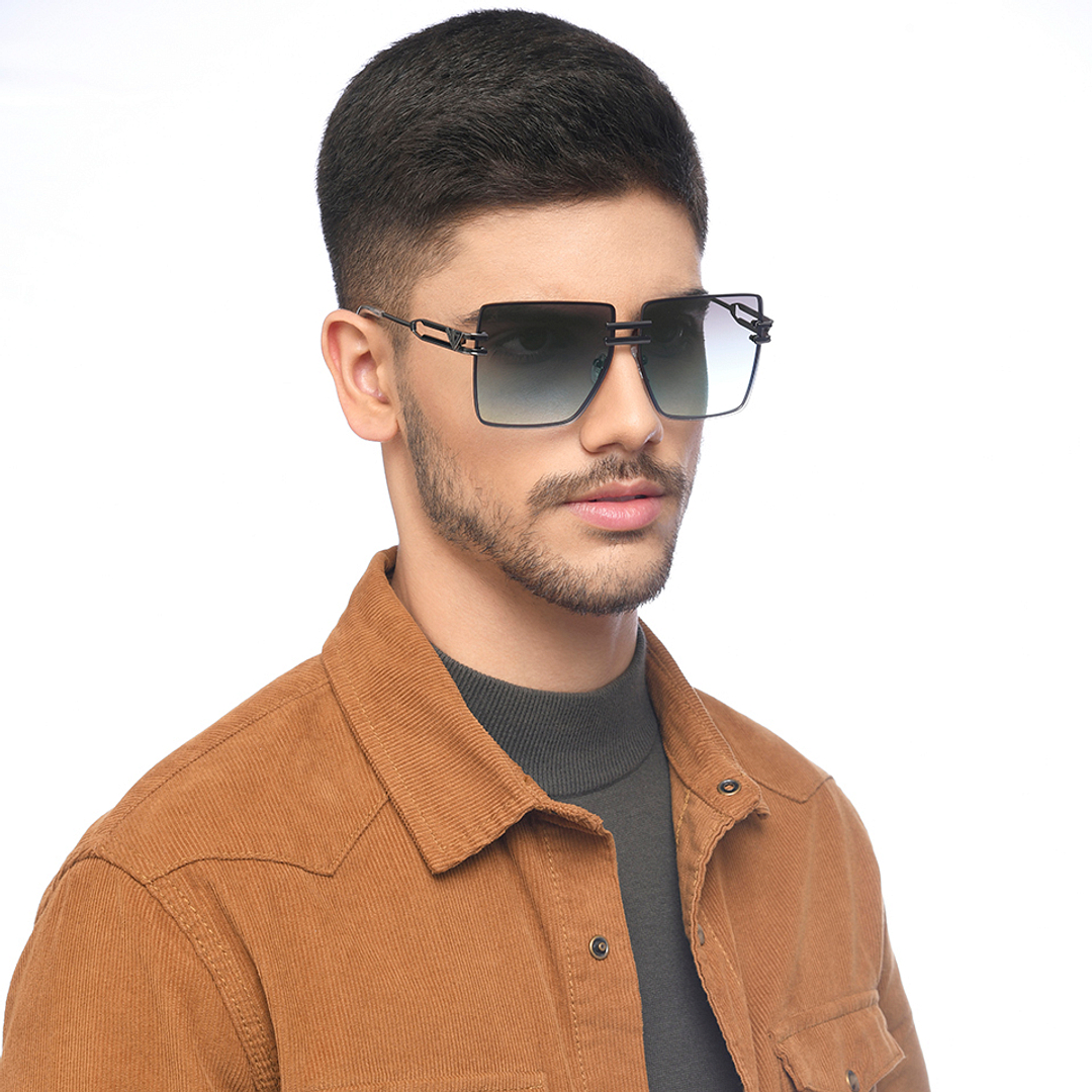 Vincent Chase Online Silver Rimless Rectangle right side