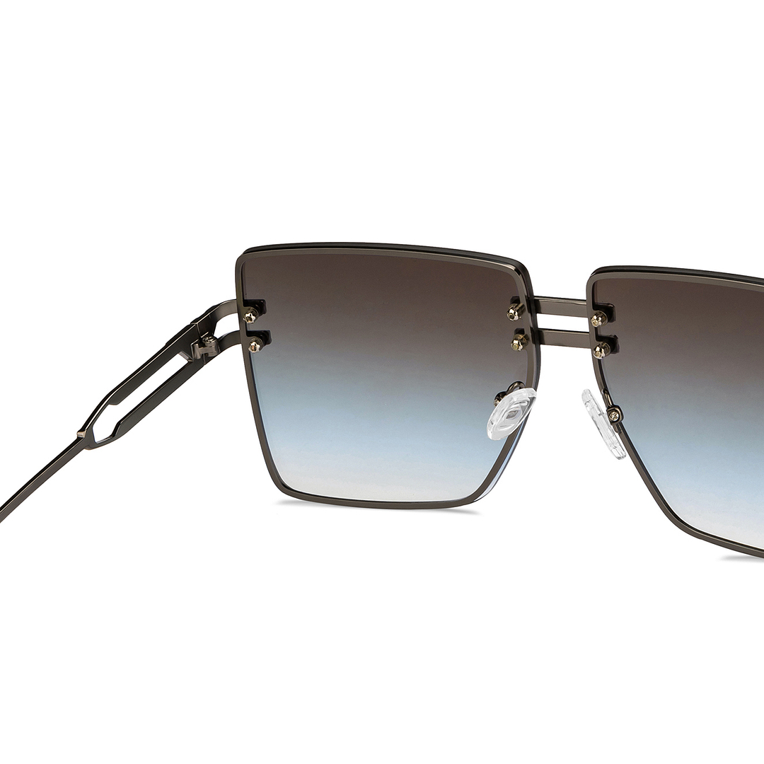 Vincent Chase Online Silver Rimless Rectangle right side