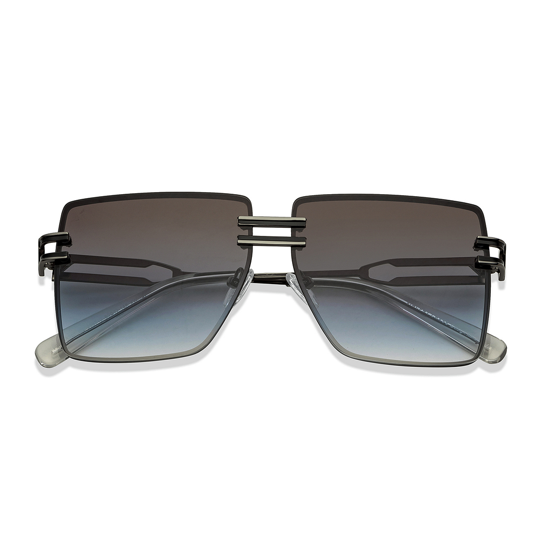 Vincent Chase Online Silver Rimless Rectangle left side