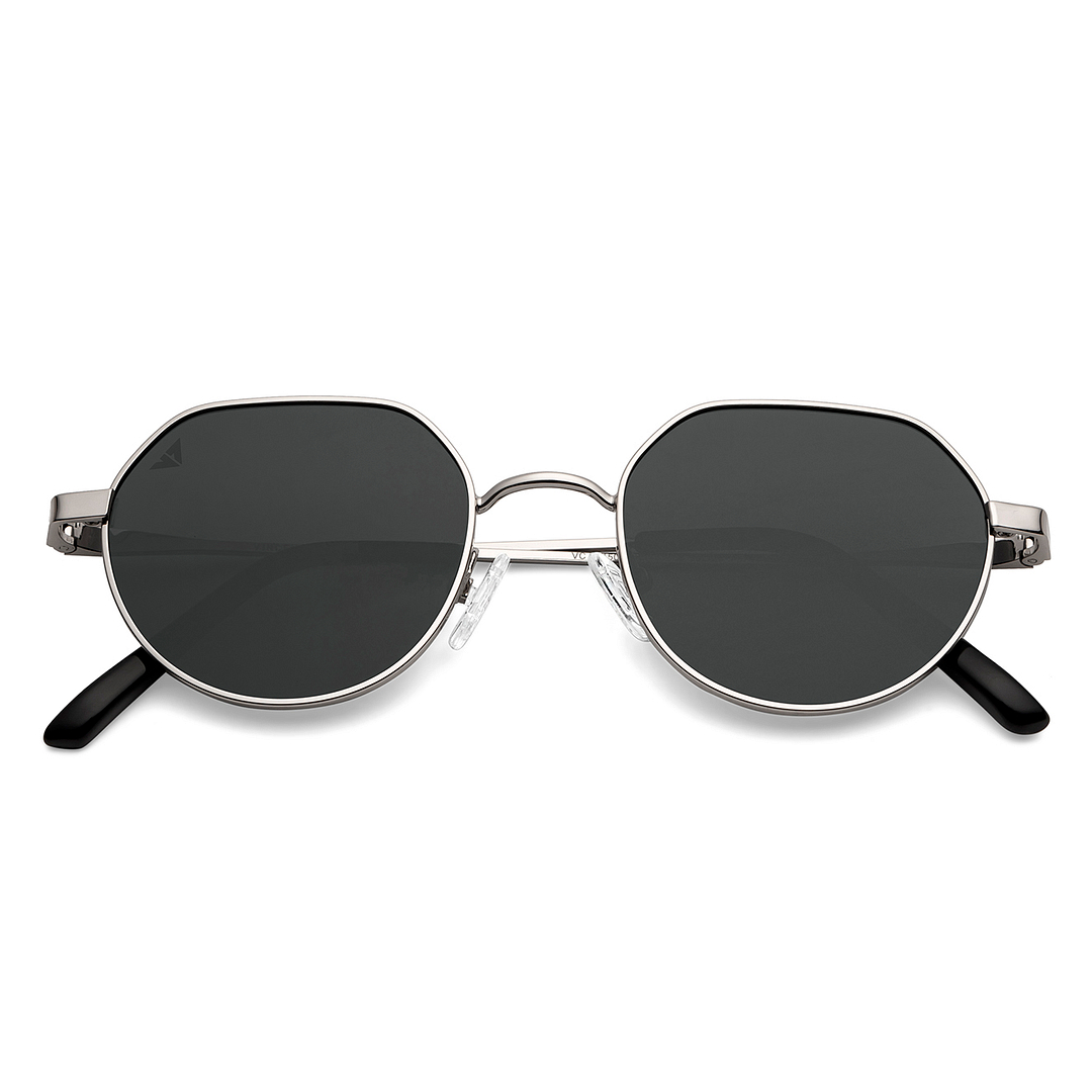 Vincent Chase Online Silver Full Rim Geometric left side