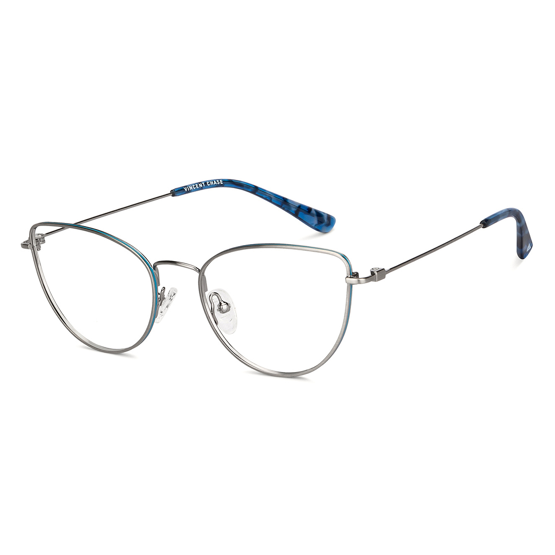 Vincent Chase Online Silver Full Rim Cat Eye right side