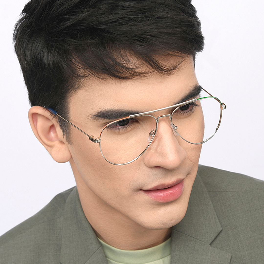 Vincent Chase Online Silver Full Rim Aviator right side