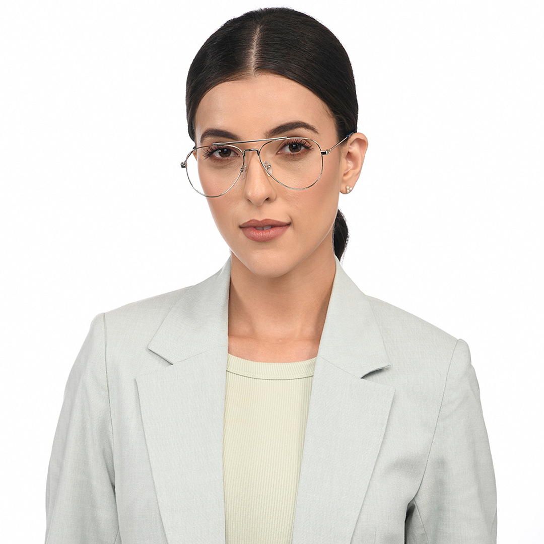 Vincent Chase Online Silver Full Rim Aviator right side