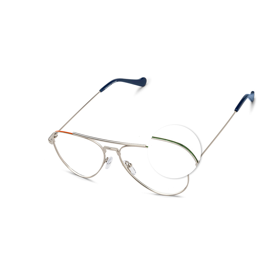 Vincent Chase Online Silver Full Rim Aviator right side