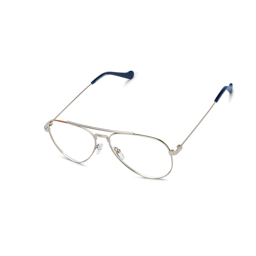 Vincent Chase Online Silver Full Rim Aviator left side