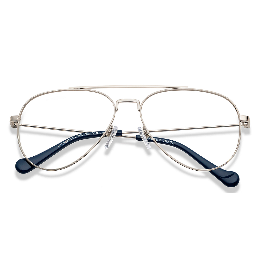 Vincent Chase Online Silver Full Rim Aviator left side