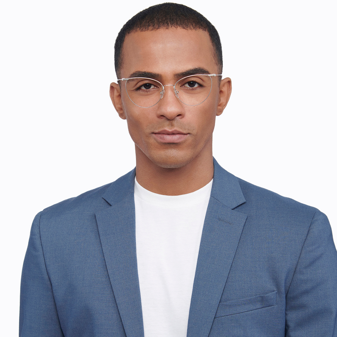 Vincent Chase Online Silver Full Rim Cat Eye right side