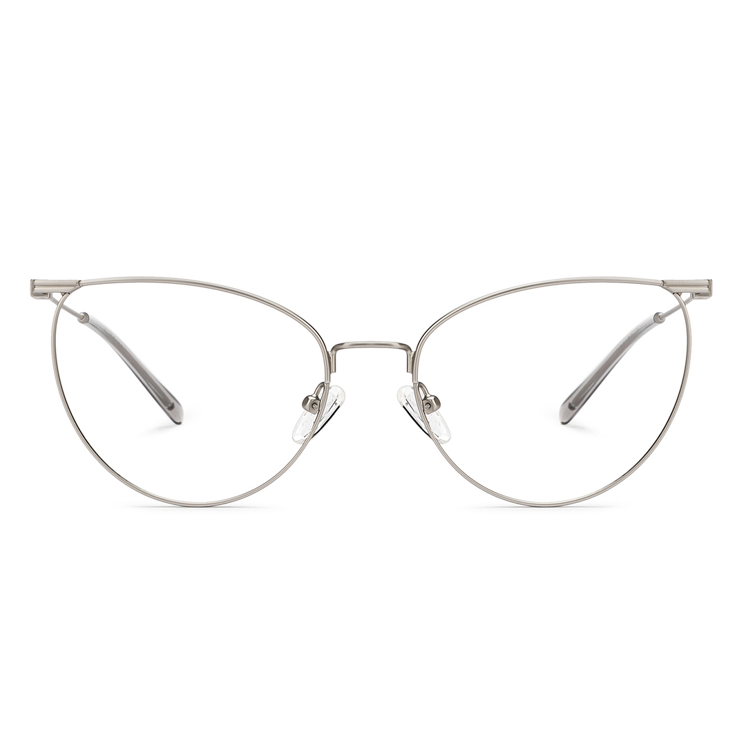 Vincent Chase Online Silver Full Rim Cat Eye left side