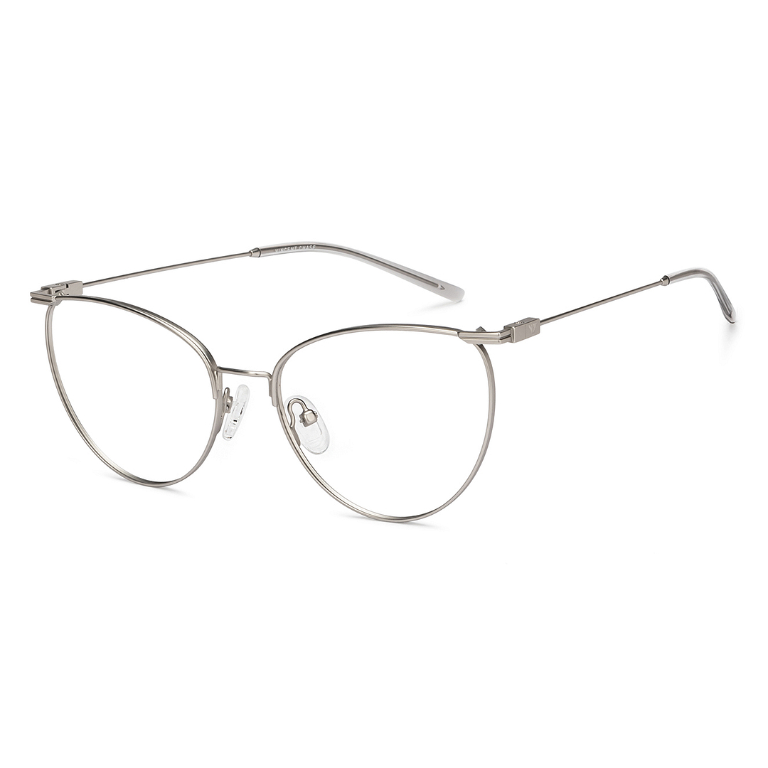 Vincent Chase Online Silver Full Rim Cat Eye right side