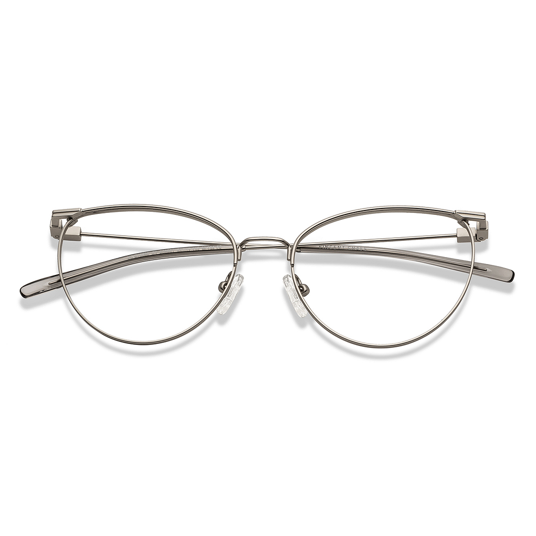 Vincent Chase Online Silver Full Rim Cat Eye left side