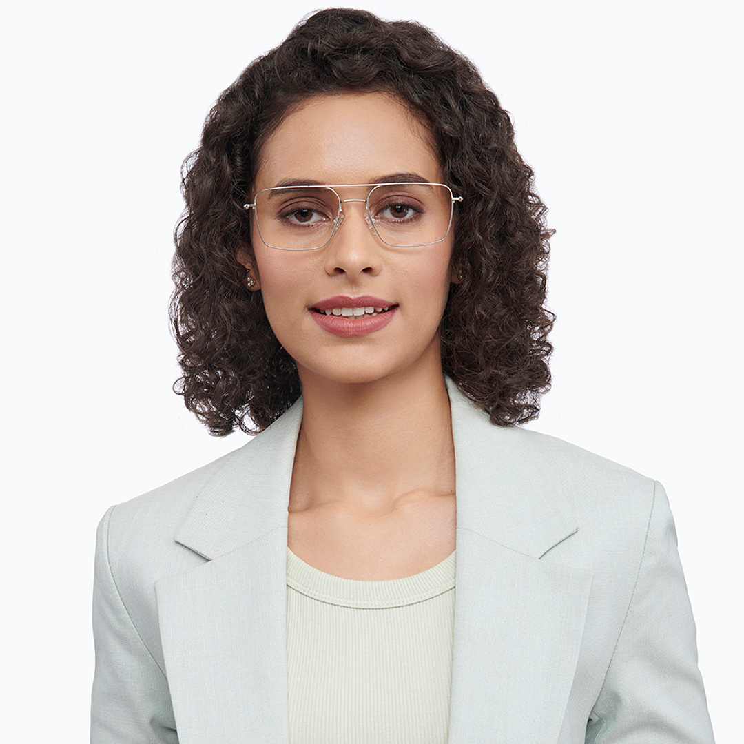 Vincent Chase Online Silver Full Rim Square left side