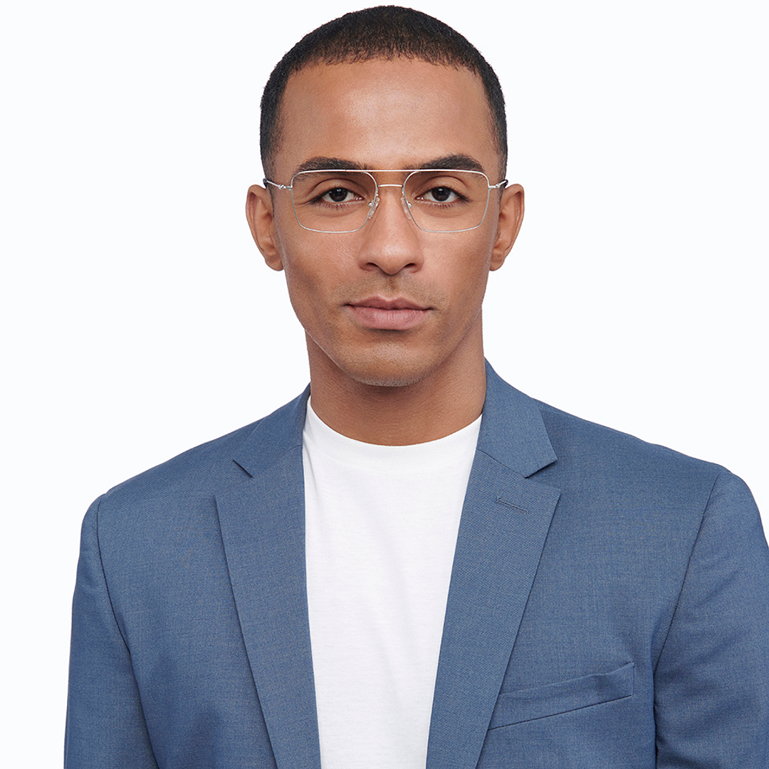 Vincent Chase Online Silver Full Rim Square left side