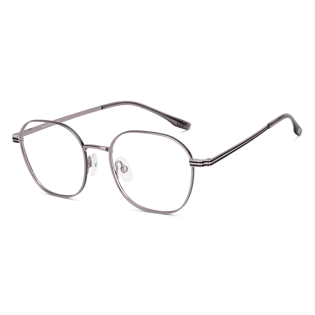 Vincent Chase Silver Full Rim Square left side