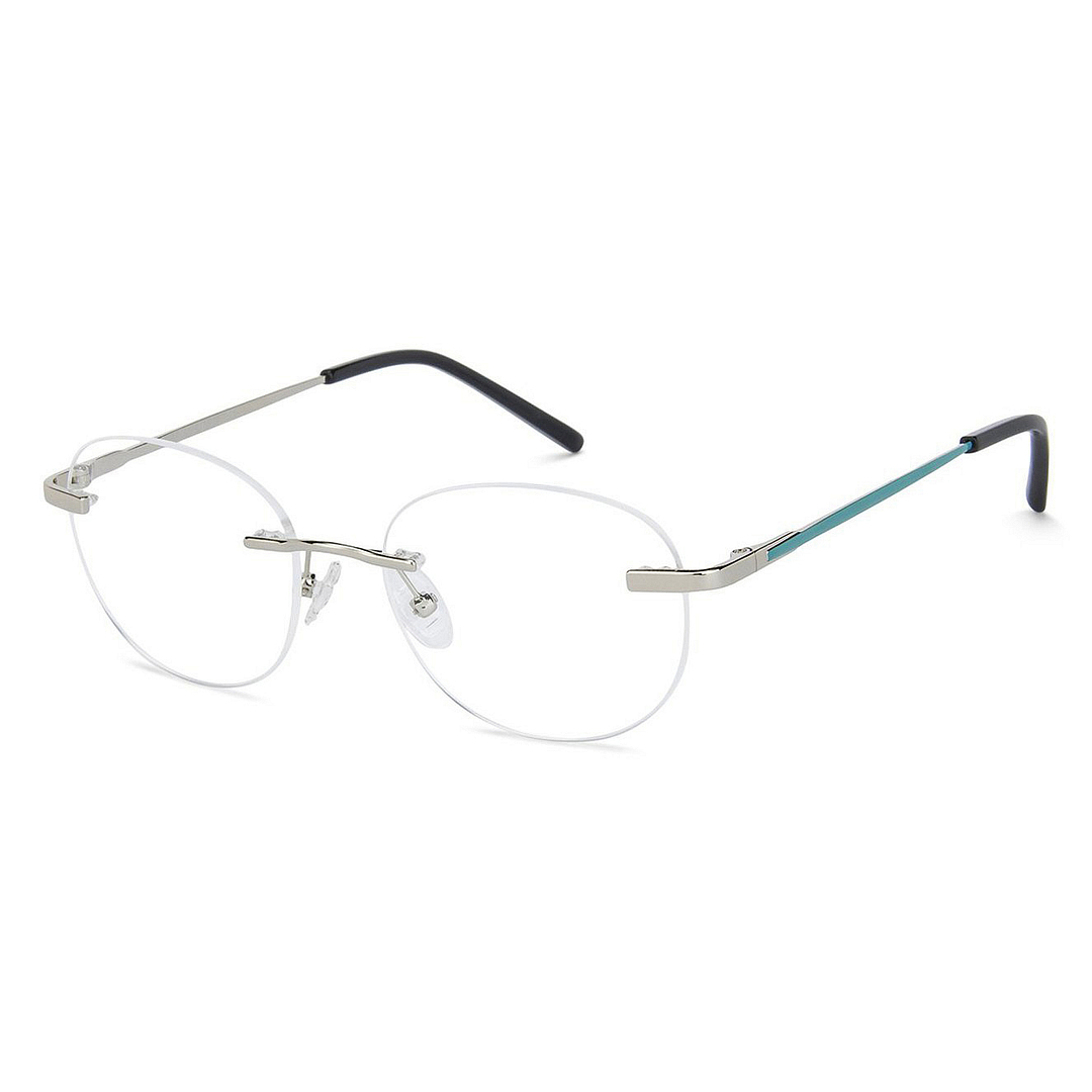 Vincent Chase Online Silver Rimless Round left side