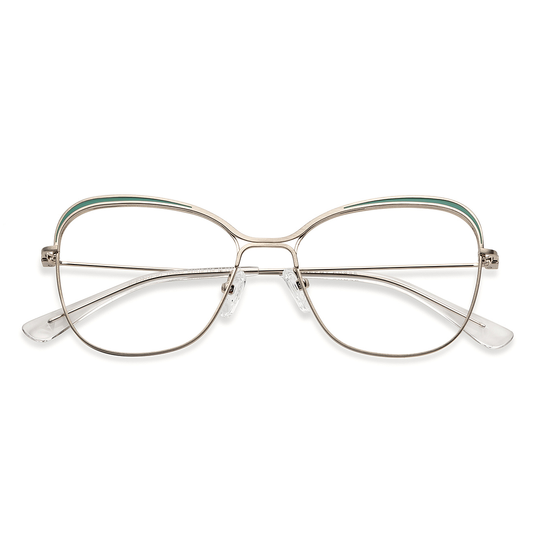 Vincent Chase Online Silver Full Rim Cat Eye left side