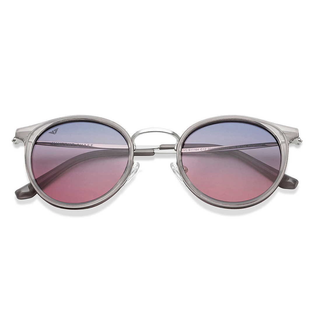 Vincent Chase Online Silver Full Rim Round left side