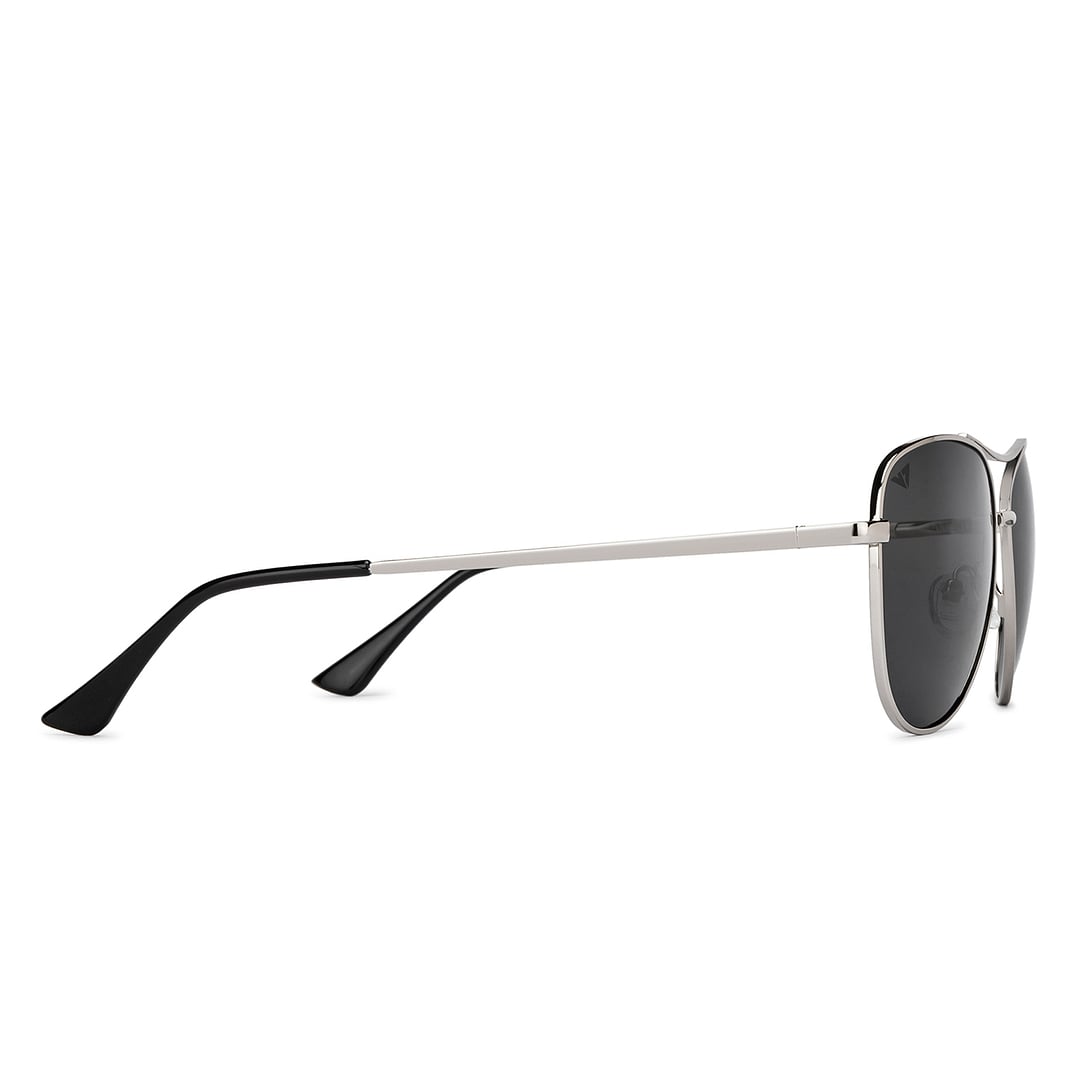 Vincent Chase Silver Full Rim Aviator left side