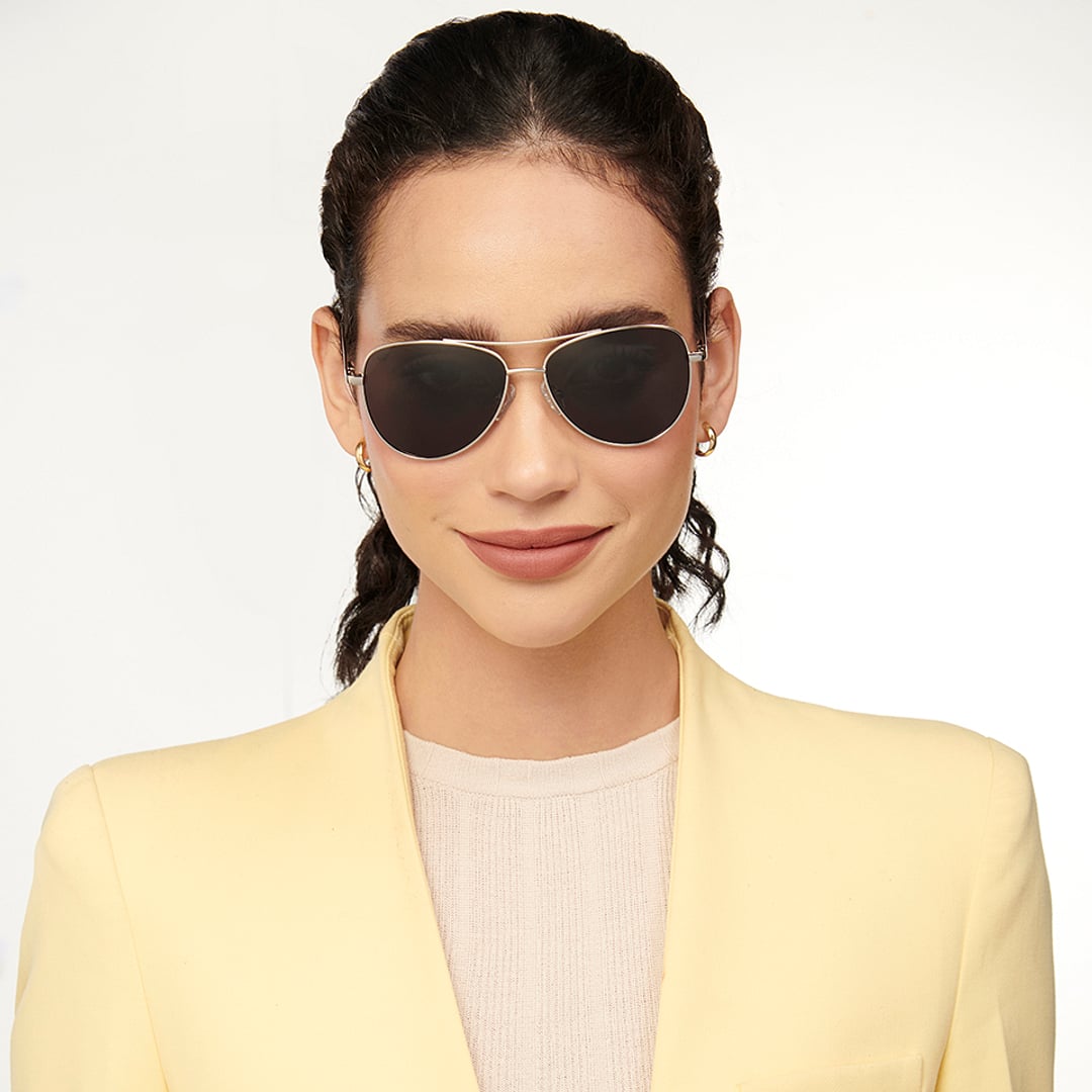 Vincent Chase Silver Full Rim Aviator right side