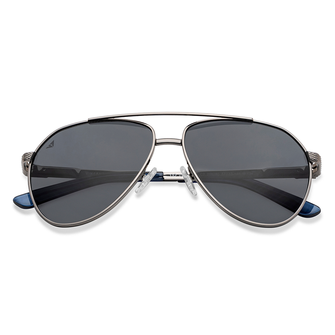 Buy Silver Grey Full Rim Aviator Vincent Chase THE FAB LINE VC