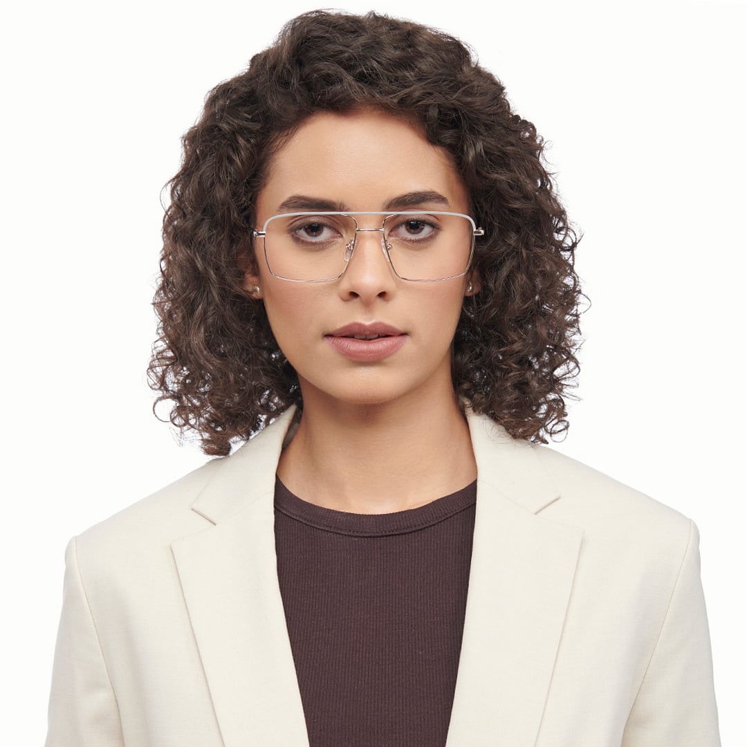 Vincent Chase Silver Full Rim Square right side