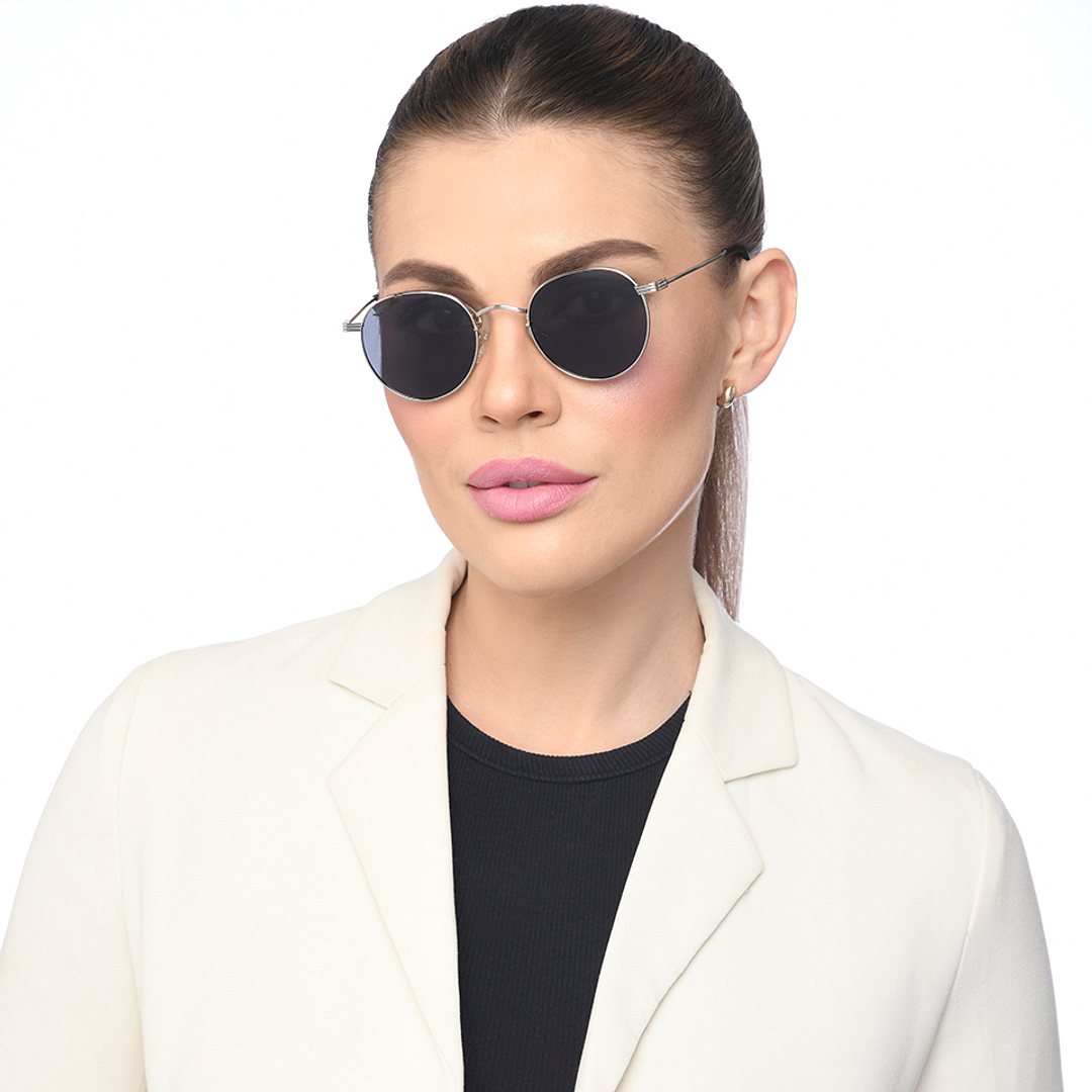 Vincent Chase Polarized Silver Full Rim Round left side