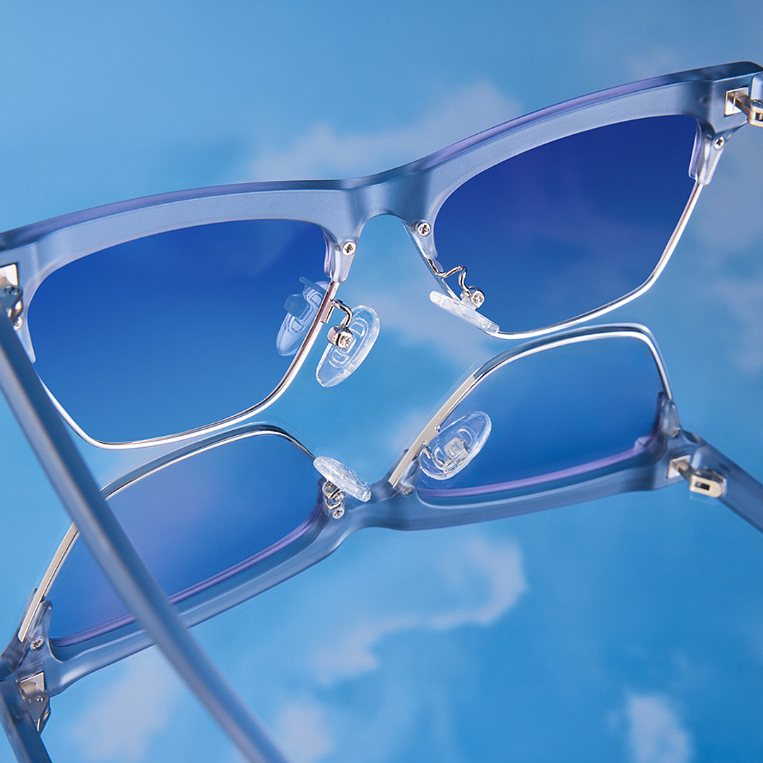 Vincent Chase Online Silver Full Rim Clubmaster left side