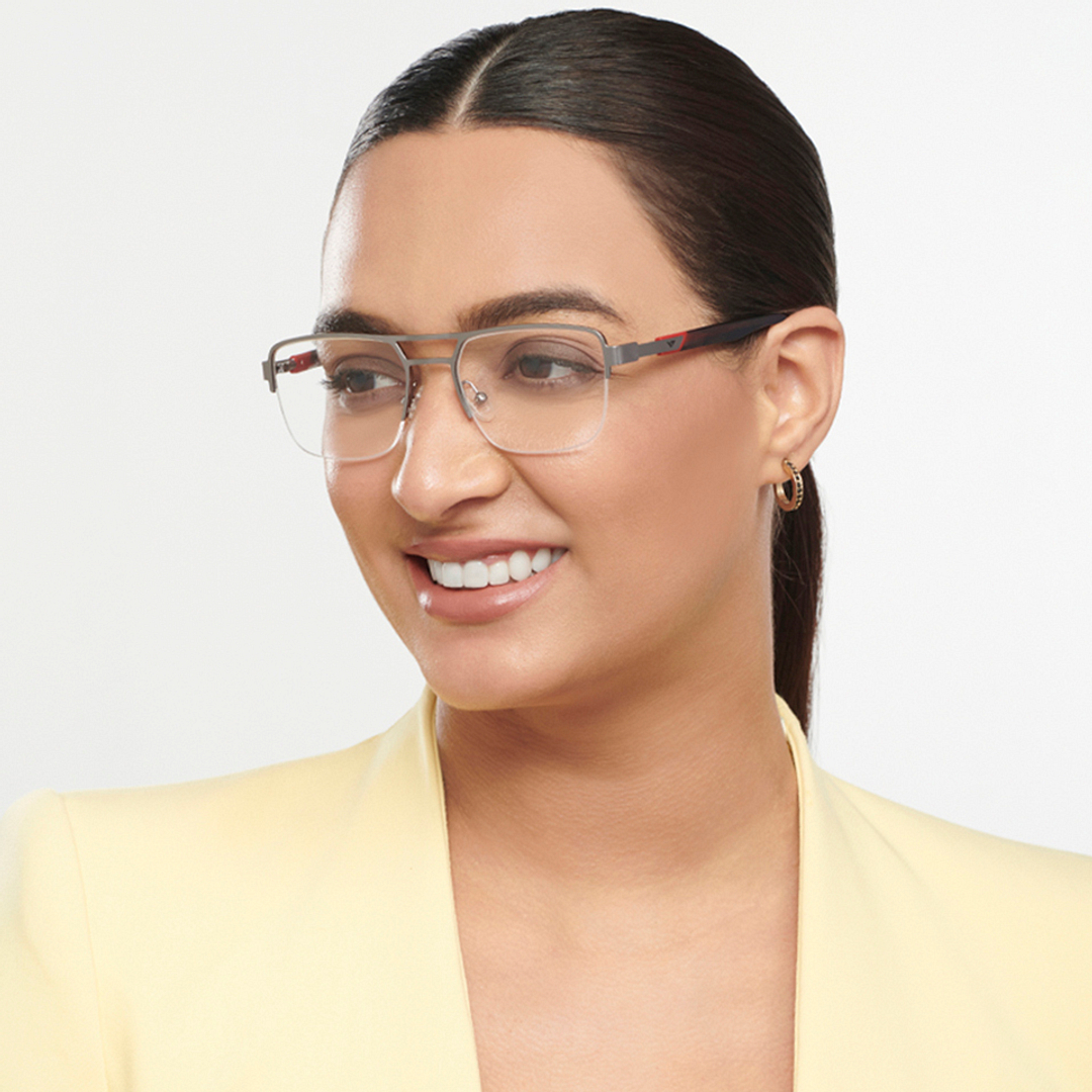 Vincent Chase Online Silver Half Rim Square right side