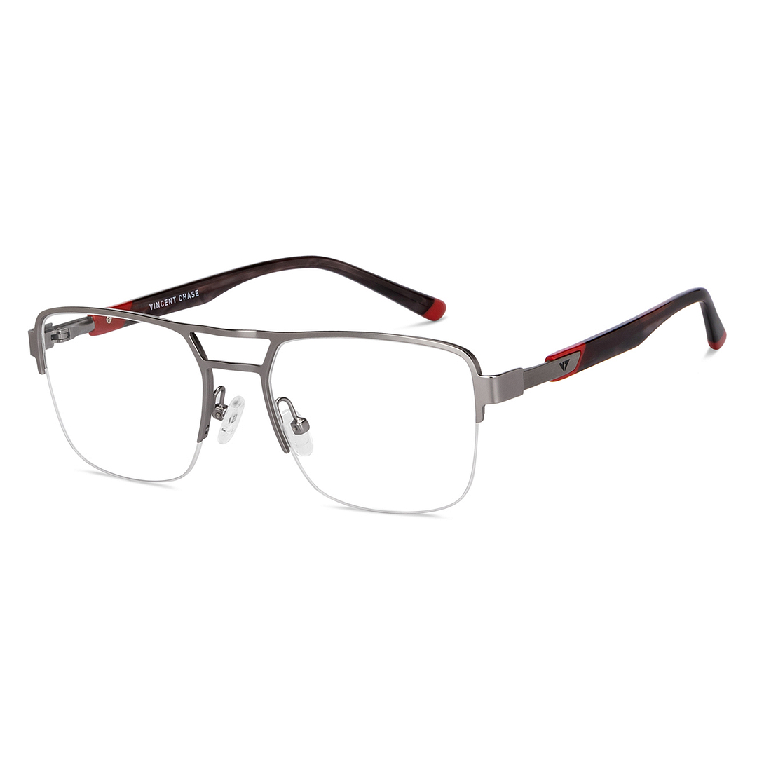 Vincent Chase Online Silver Half Rim Square right side