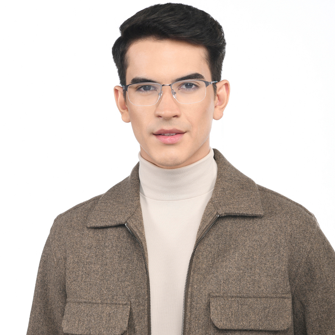 Vincent Chase Online Silver Half Rim Geometric right side