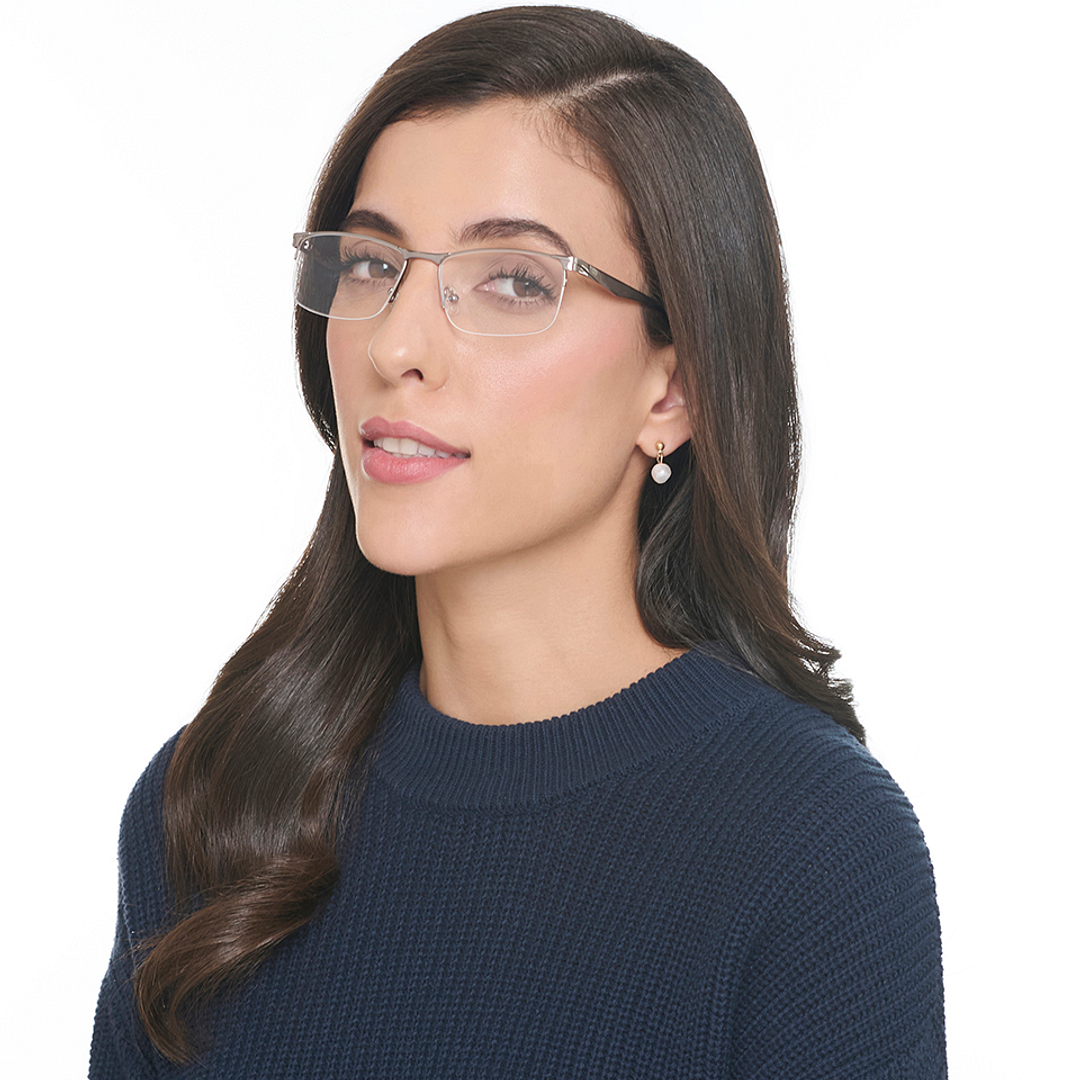 Vincent Chase Online Silver Half Rim Rectangle right side