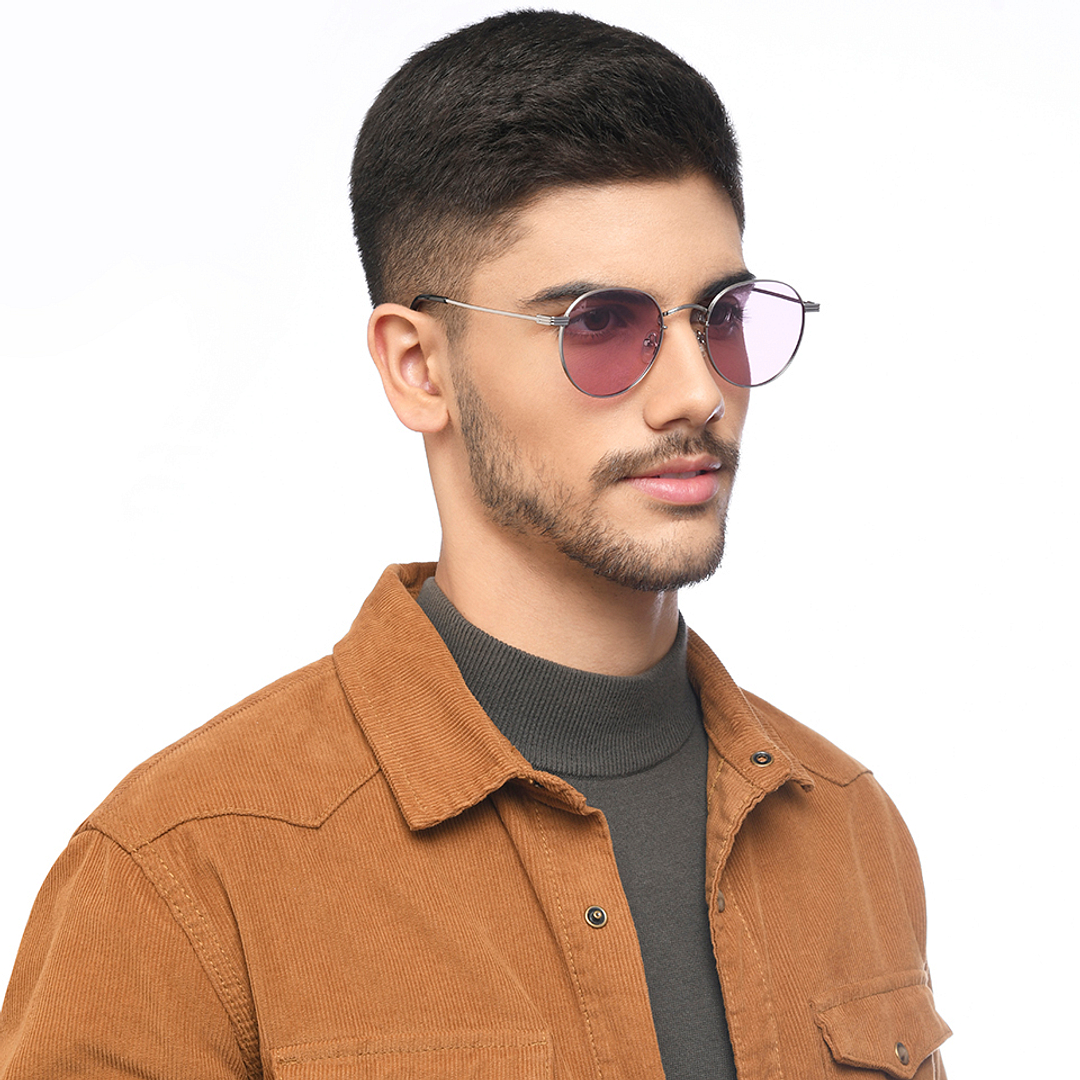 Vincent Chase Online Silver Full Rim Round left side